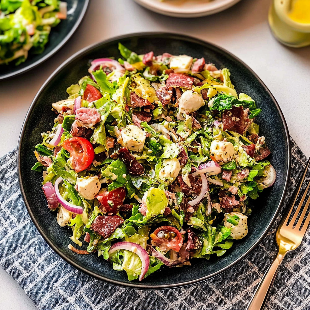 Recipe preparation for Italian Chopped Salad