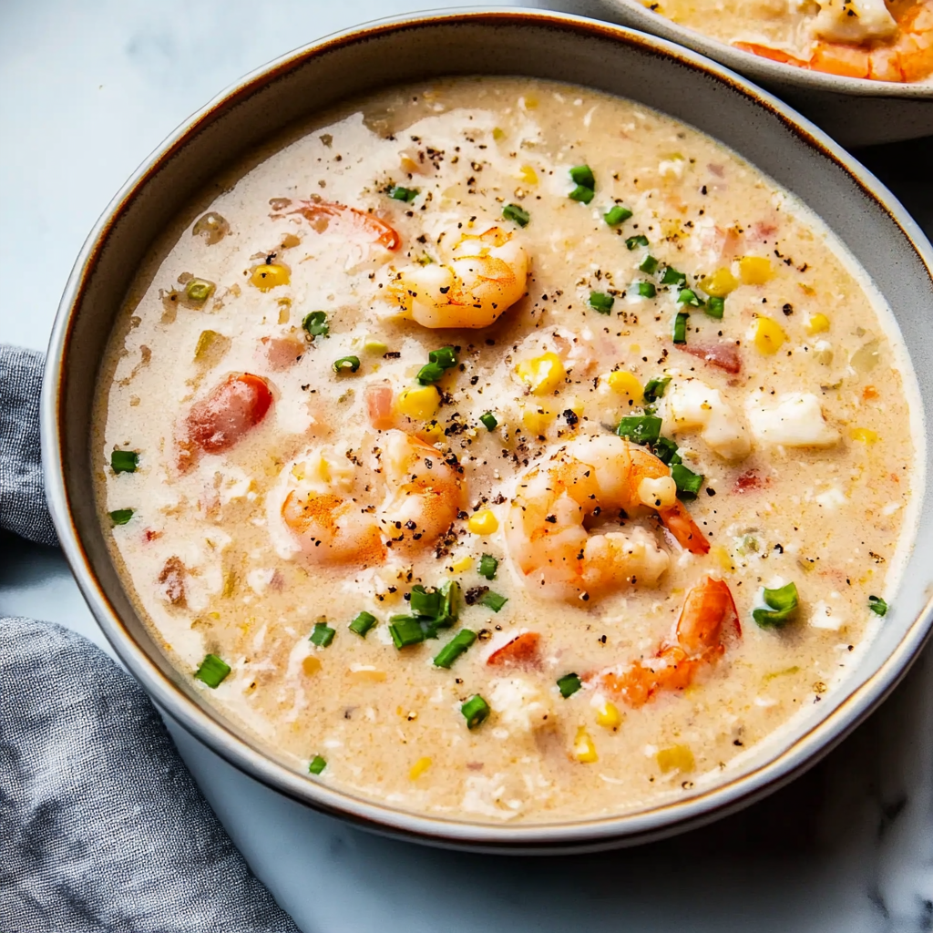 Recipe preparation for Simple Seafood Bisque