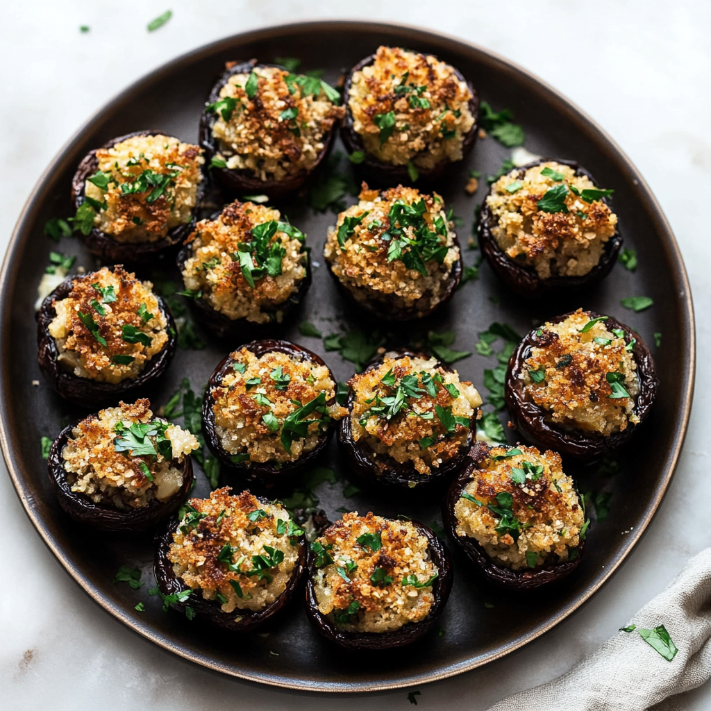 Recipe preparation for Stuffed Mushrooms