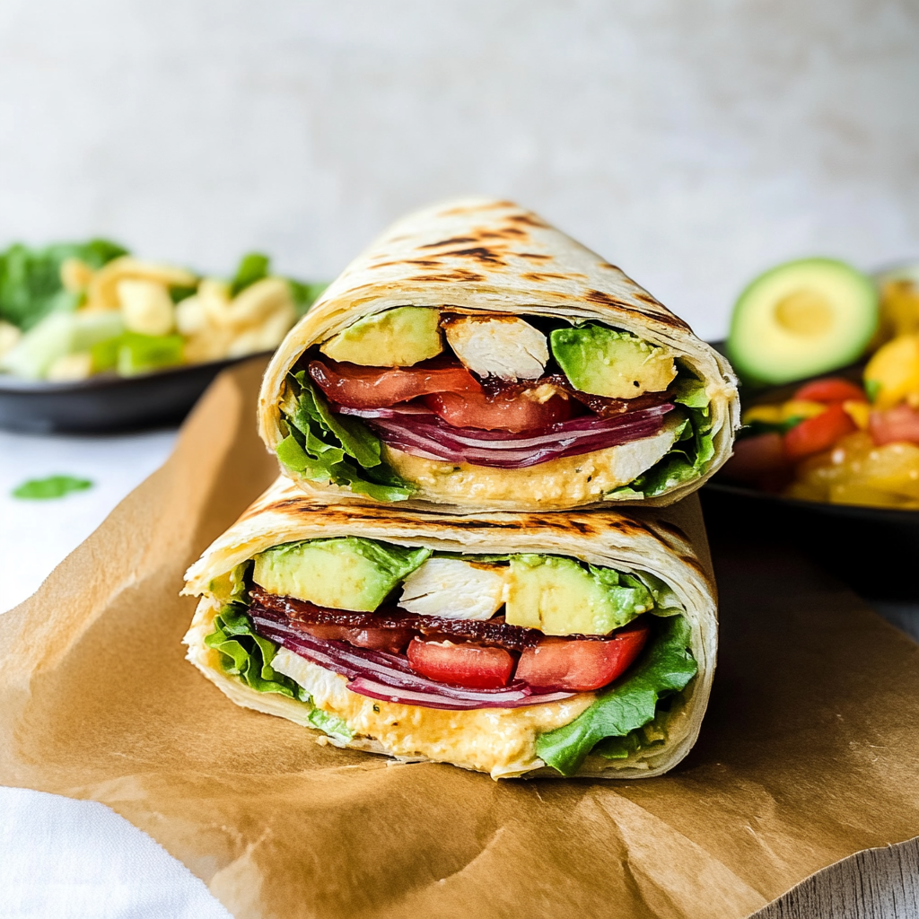 Recipe preparation for turkey wrap