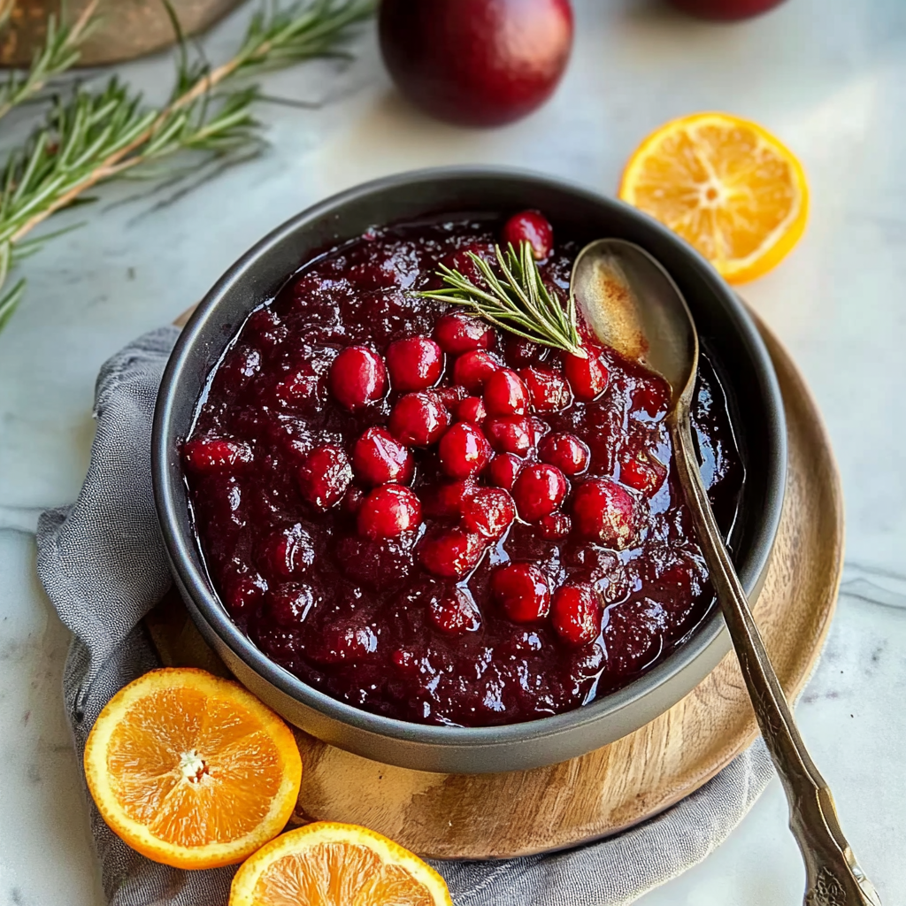 Recipe preparation for cranberry sauce