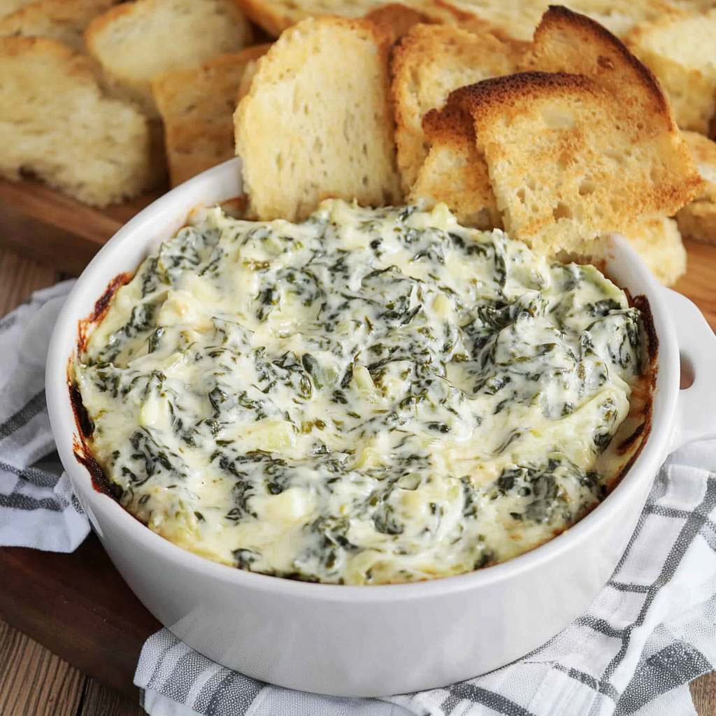 Recipe preparation for crockpot spinach artichoke dip