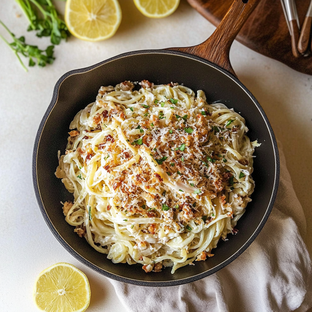Recipe preparation for Caramelized Cabbage Pasta