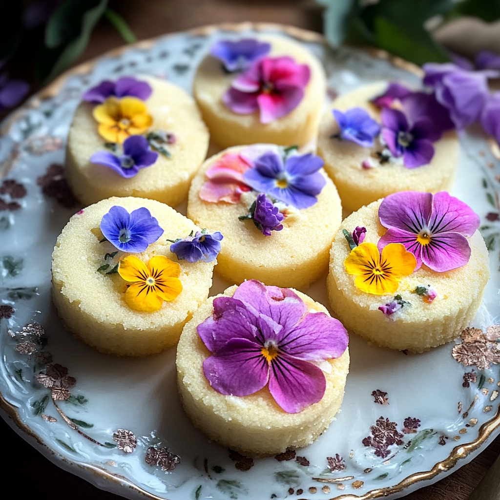 Recipe preparation for Spring Flower Shortbread Cookies