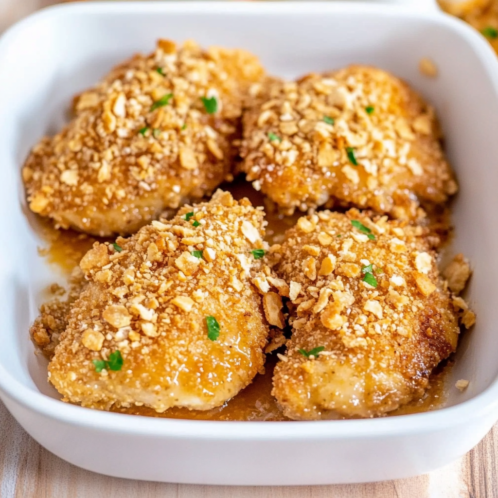 Recipe preparation for ritz cracker chicken