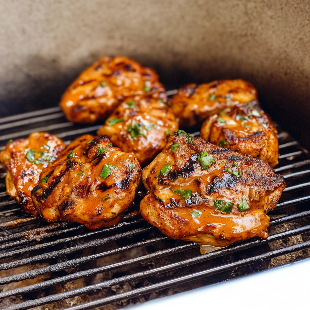 Recipe preparation for Grilled Boneless Chicken Thighs