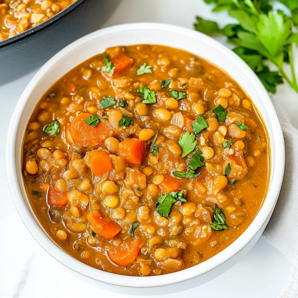 Recipe preparation for Vegan Lentil Soup