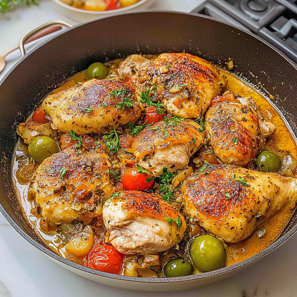 Recipe preparation for Chicken Provencal