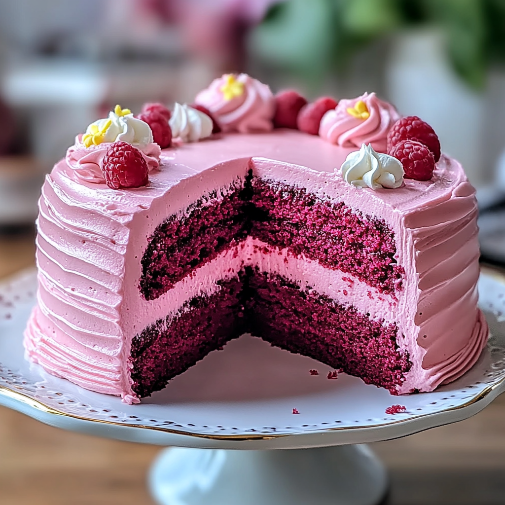 Recipe preparation for Mother’s Day Pink Velvet Cake