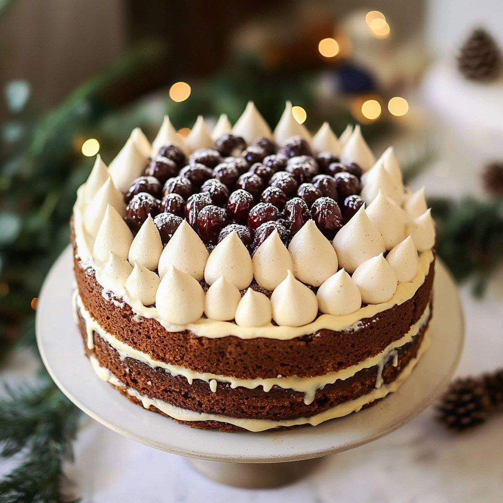 Recipe preparation for Gingerbread Cake with Spiced Cream Cheese Frosting