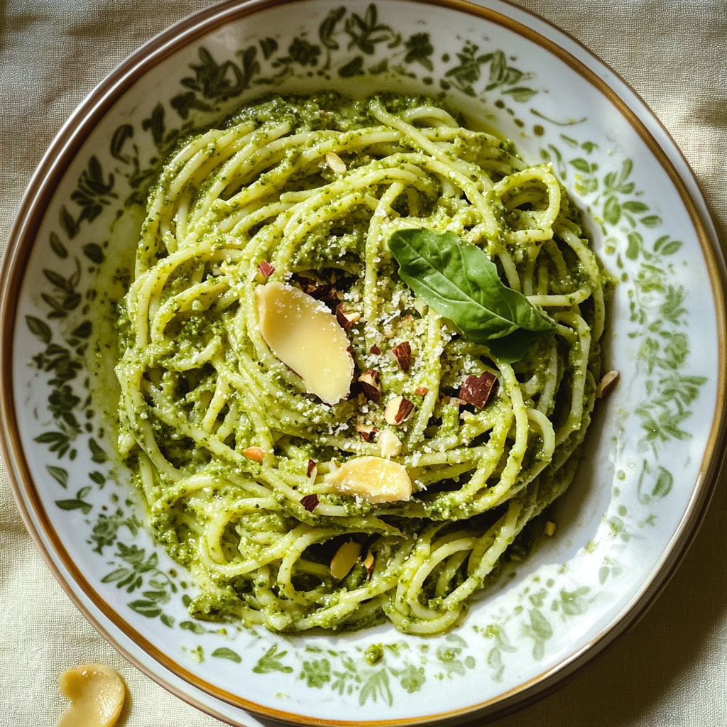 Recipe preparation for One-Pan Pistachio Pesto Pasta