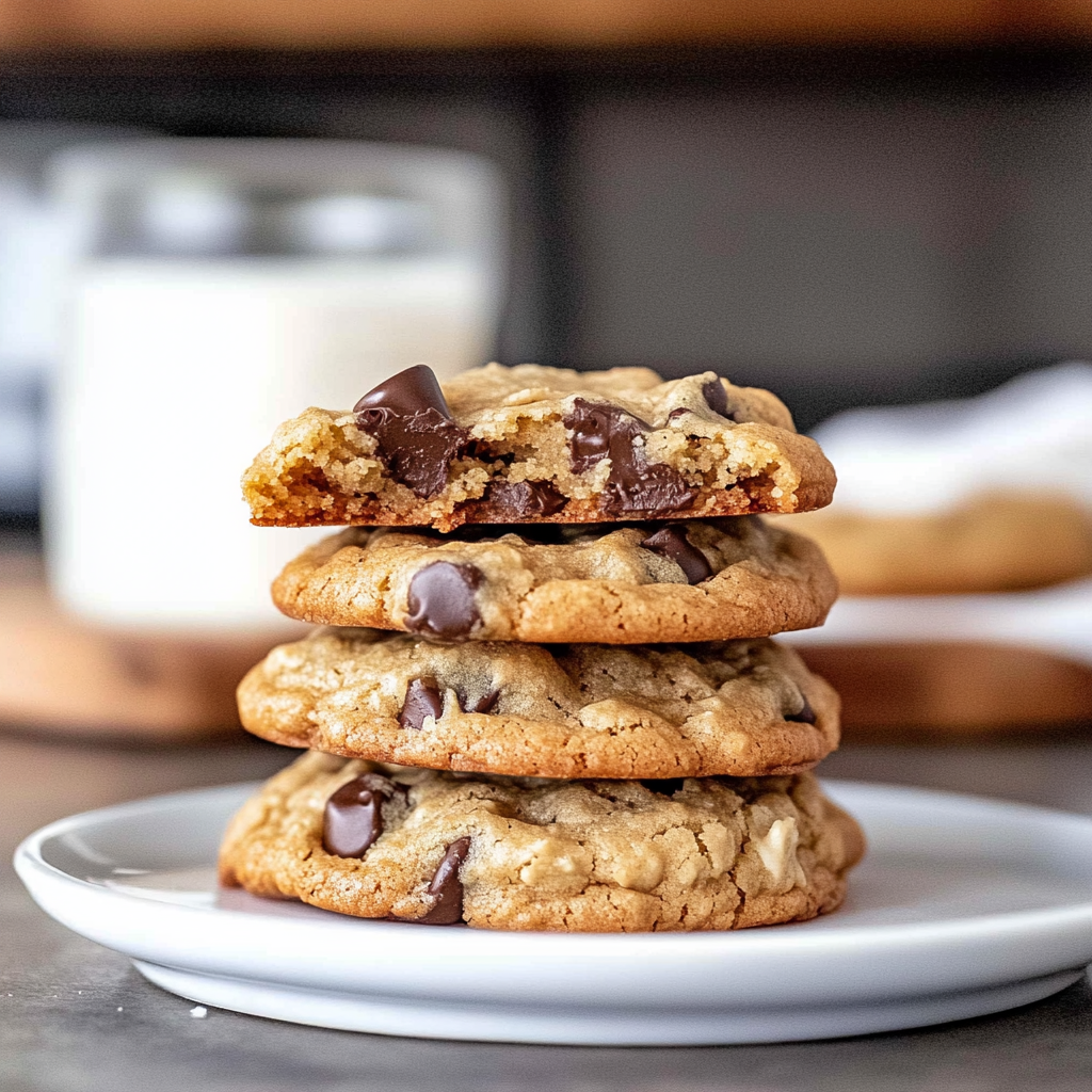 Recipe preparation for Peanut Butter Oatmeal Chocolate Chip Cookies