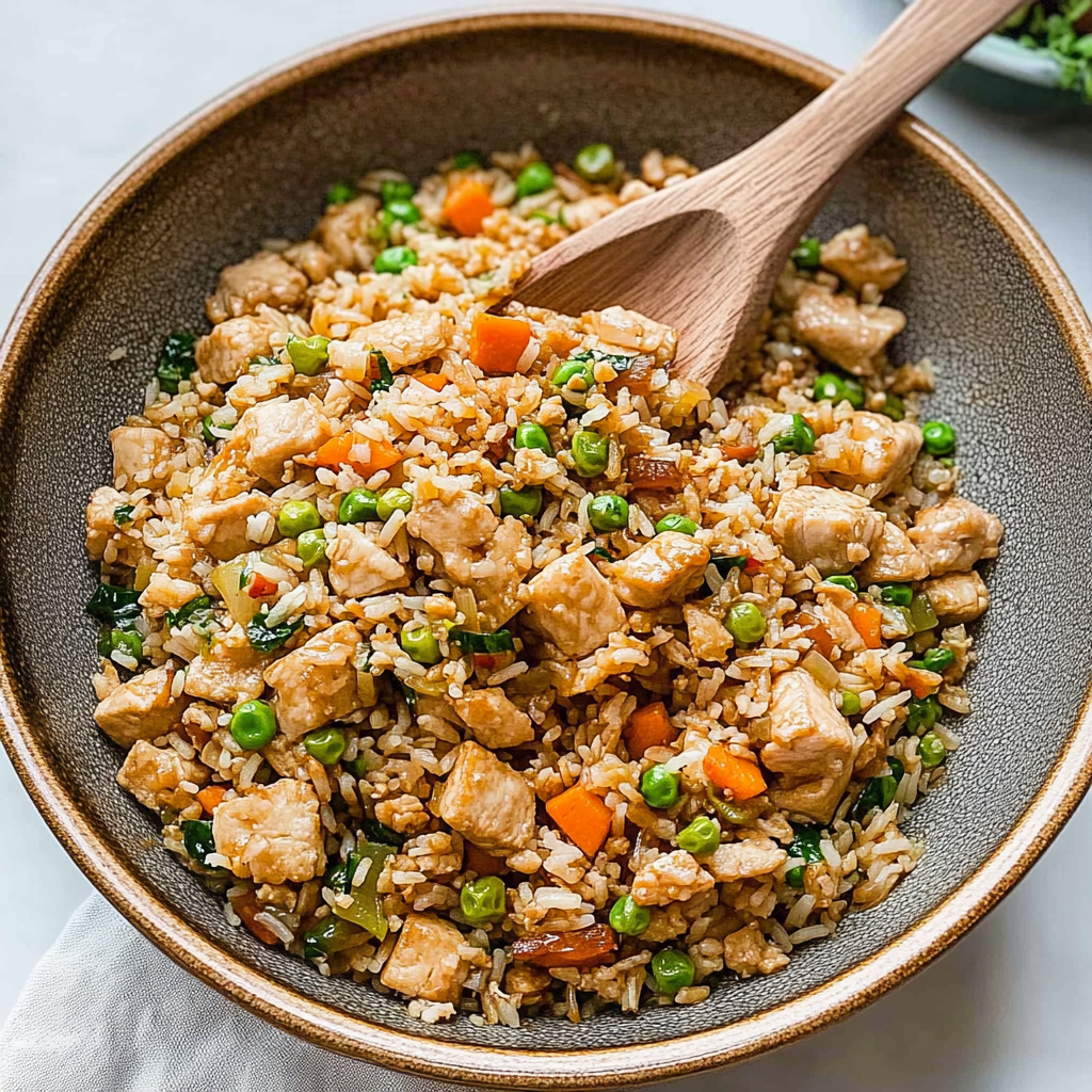 Recipe preparation for Chicken Fried Rice