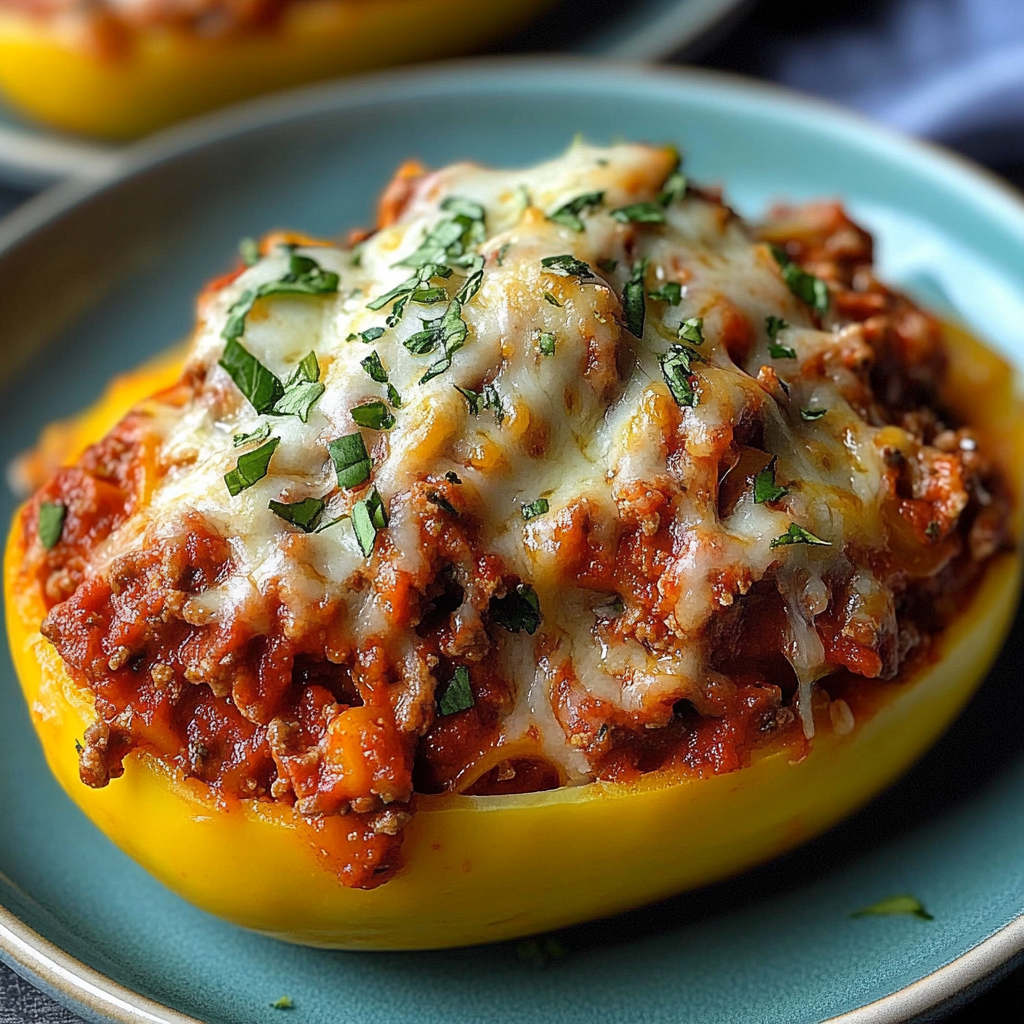 Recipe preparation for Turkey Marinara Spaghetti Squash