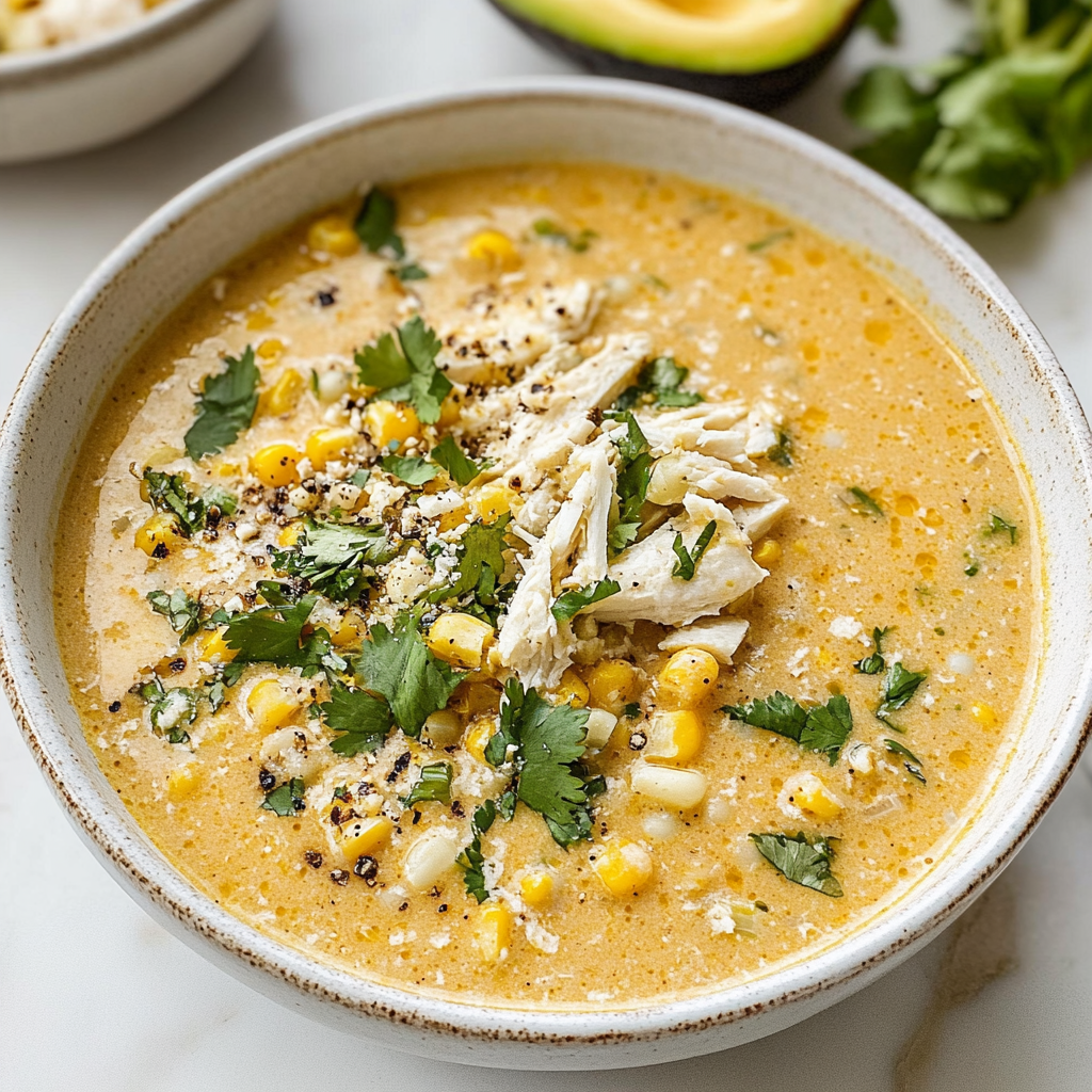 Recipe preparation for Mexican Street Corn Soup