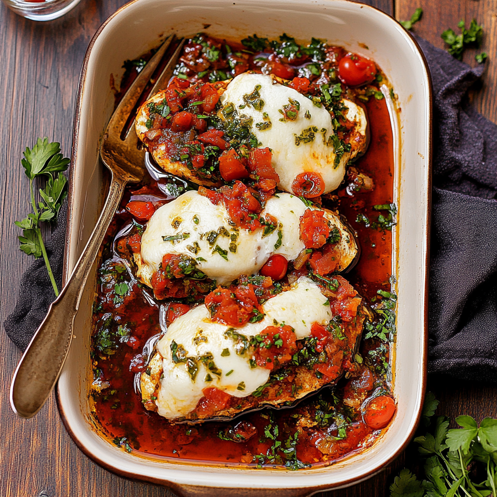 Recipe preparation for Bruschetta Chicken Recipe