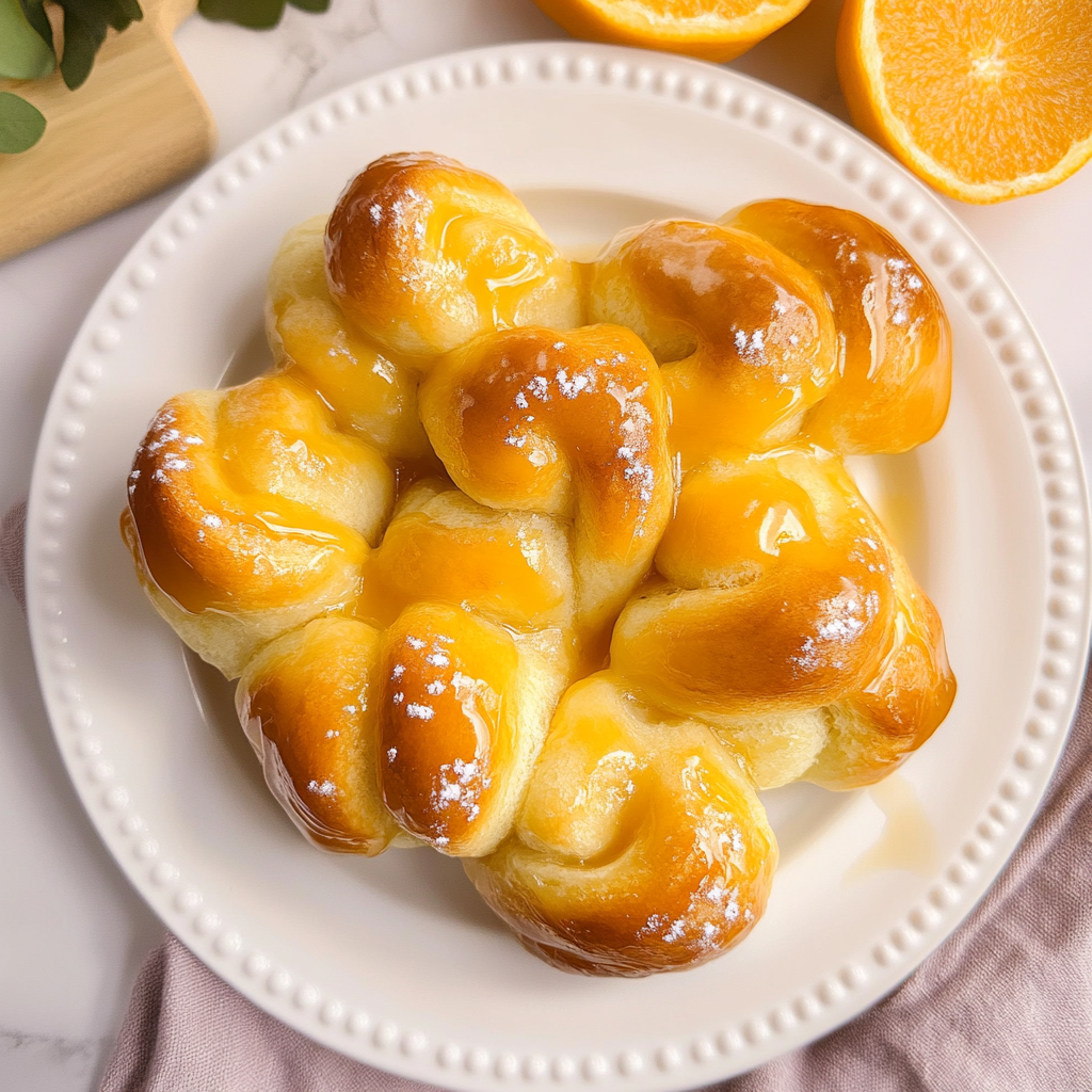 Recipe preparation for Orange Knot Rolls