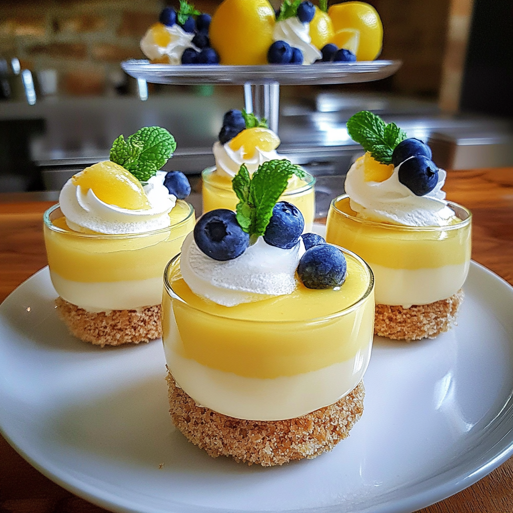 Recipe preparation for Lemon Mousse Cups