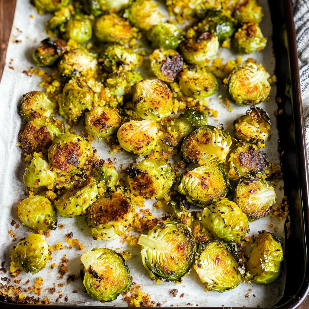 Recipe preparation for Smashed Brussels Sprouts