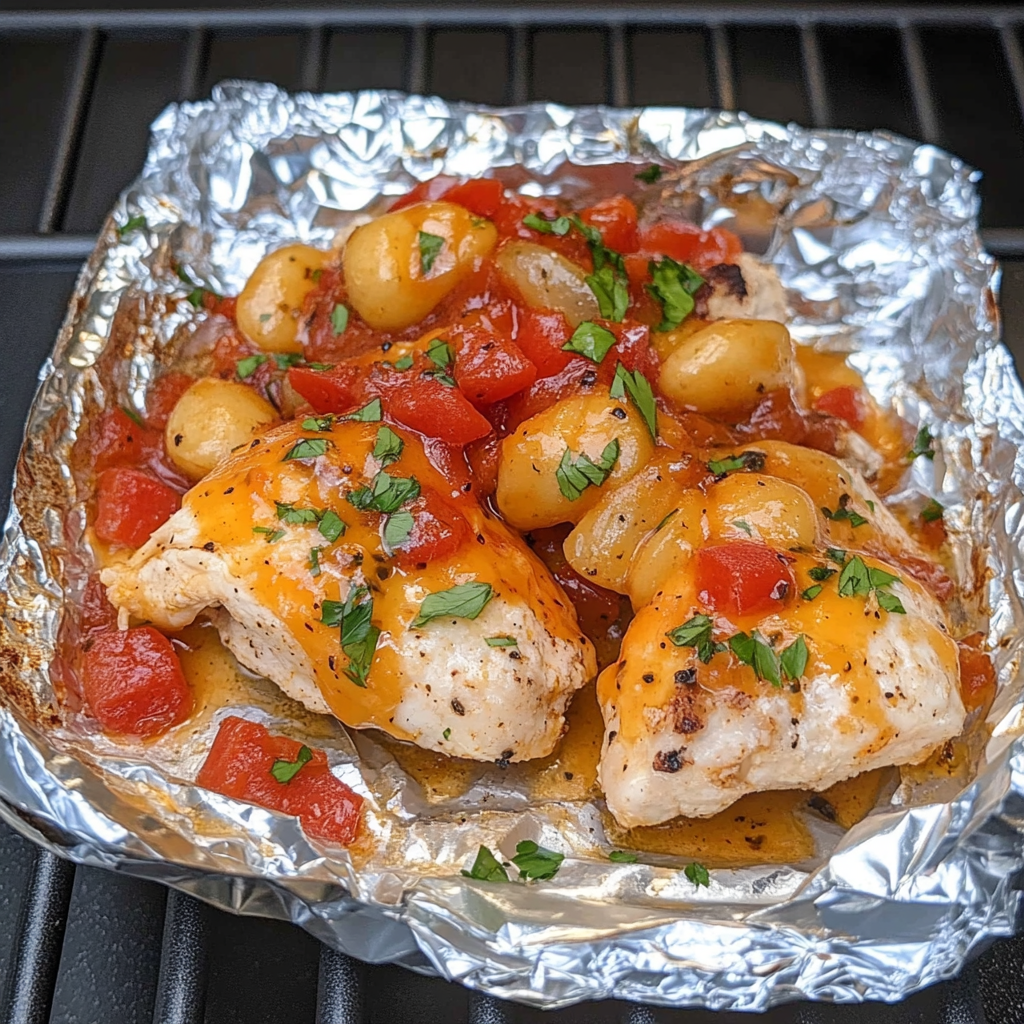 Recipe preparation for Campfire Chicken Ranch Fold-Ups