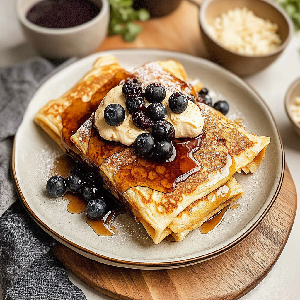 Recipe preparation for Quick Maple Oat Pancake Roll-Ups