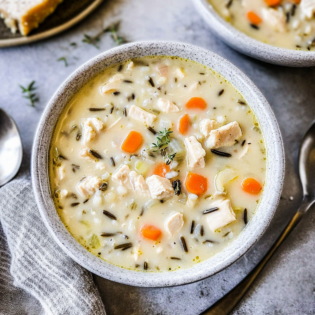 Recipe preparation for Chicken & Wild Rice Comfort Soup