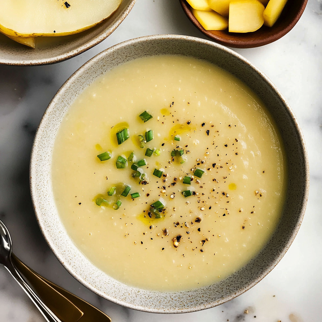 Recipe preparation for Quick Creamy Potato and Leek Soup