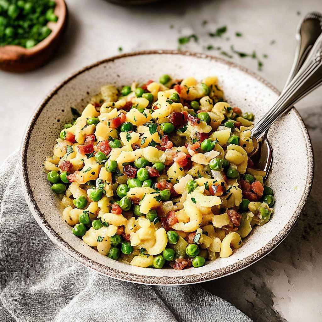 Recipe preparation for Thanksgiving Peas