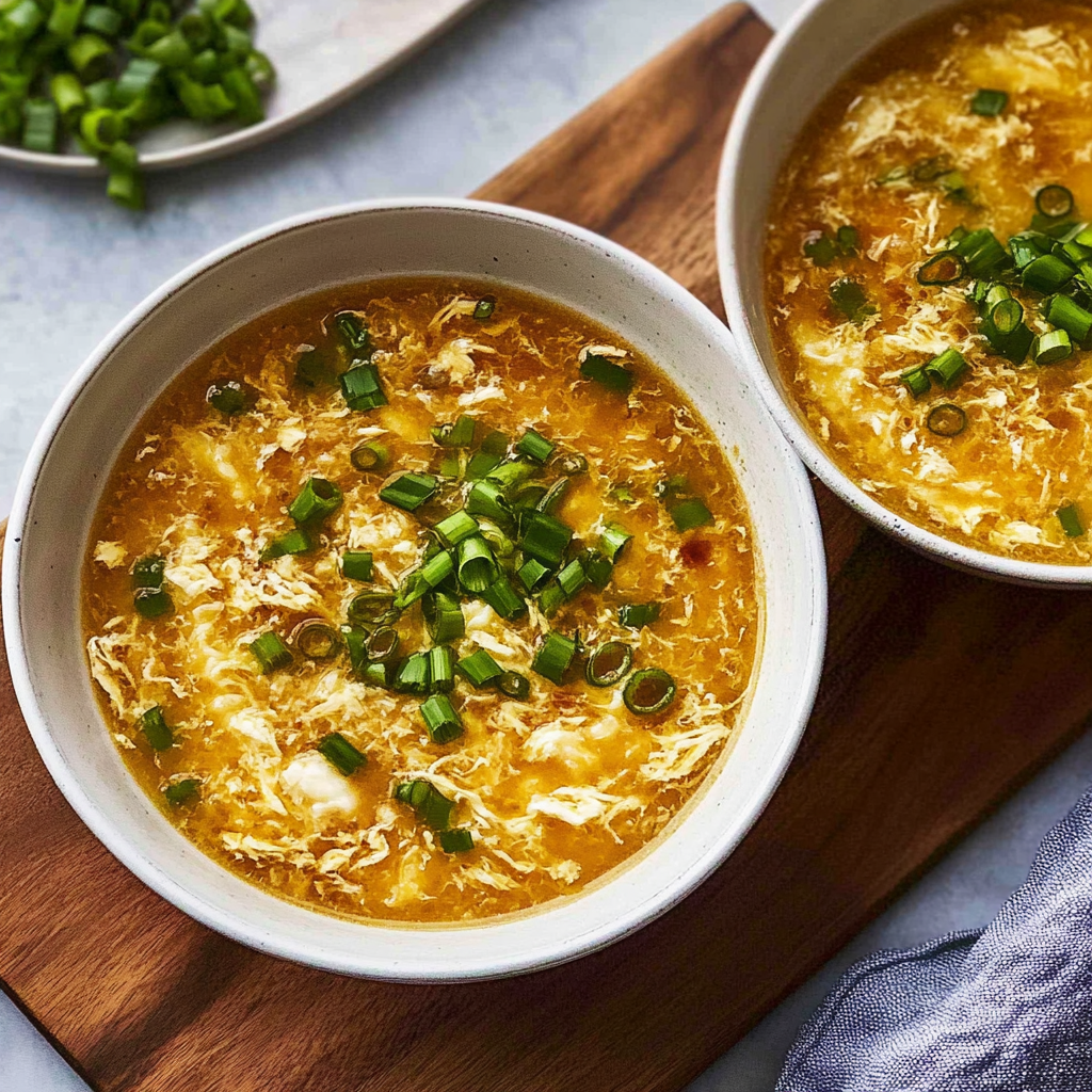 Recipe preparation for Quick 5-Minute Savory Egg Drop Soup Breakfast