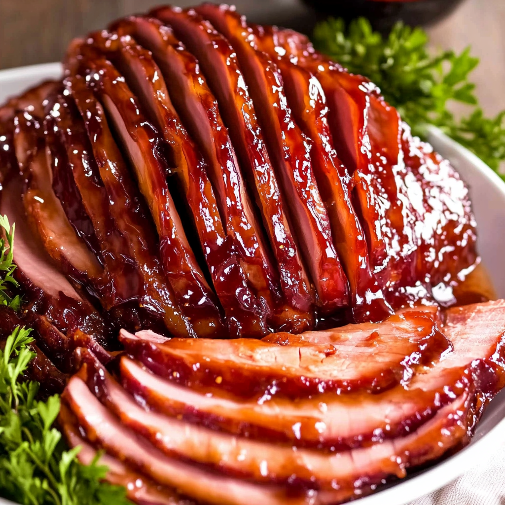 Recipe preparation for Glazed Holiday Spiral Ham