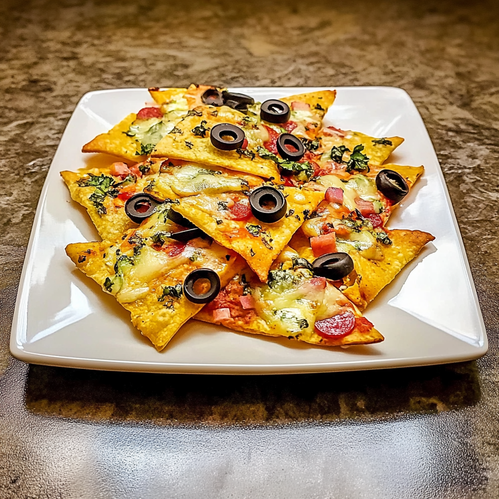 Recipe preparation for Tortilla Pizza Crisps