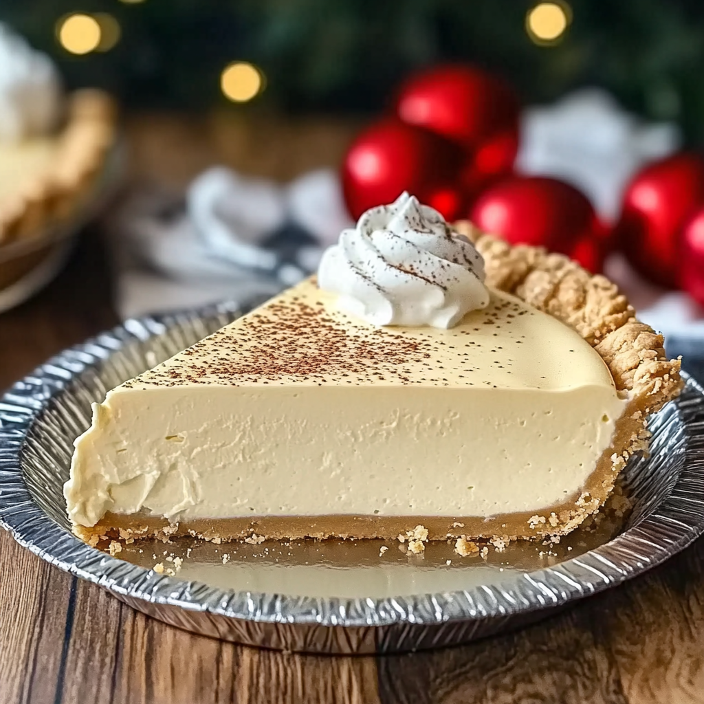 Recipe preparation for Easy Holiday Eggnog Pie