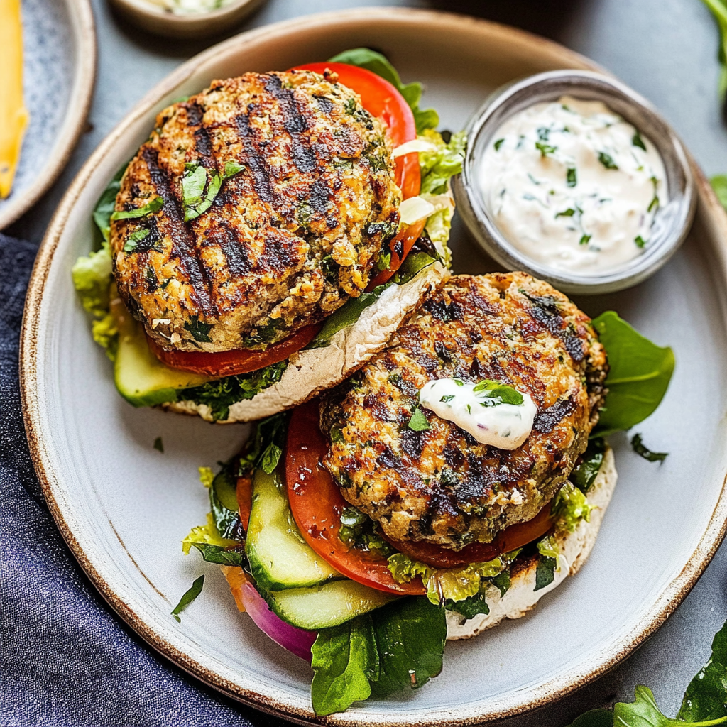 Recipe preparation for greek turkey burgers