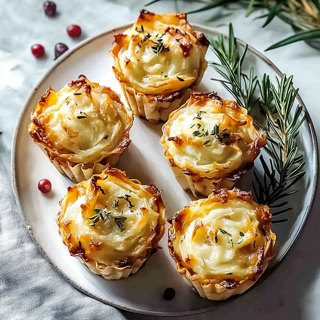Recipe preparation for Mini Shepherd’s Pie Phyllo Cups