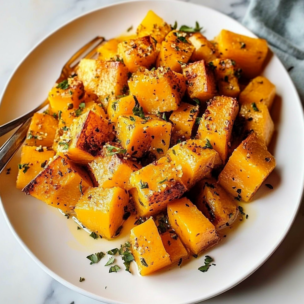 Recipe preparation for roasted butternut squash