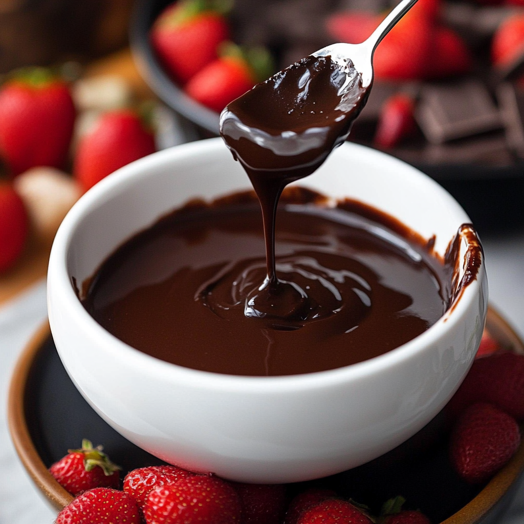 Recipe preparation for Chocolate Fondue