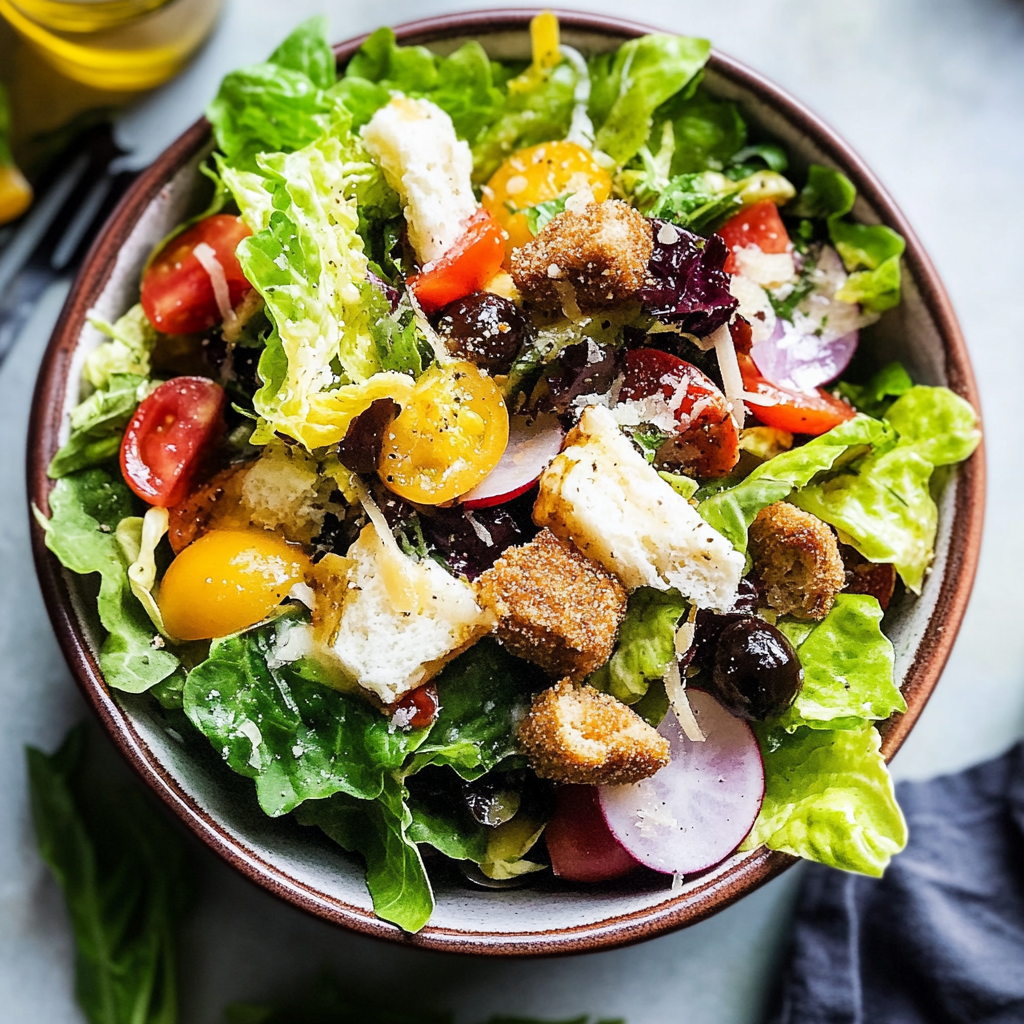 Recipe preparation for Simple Italian Salad