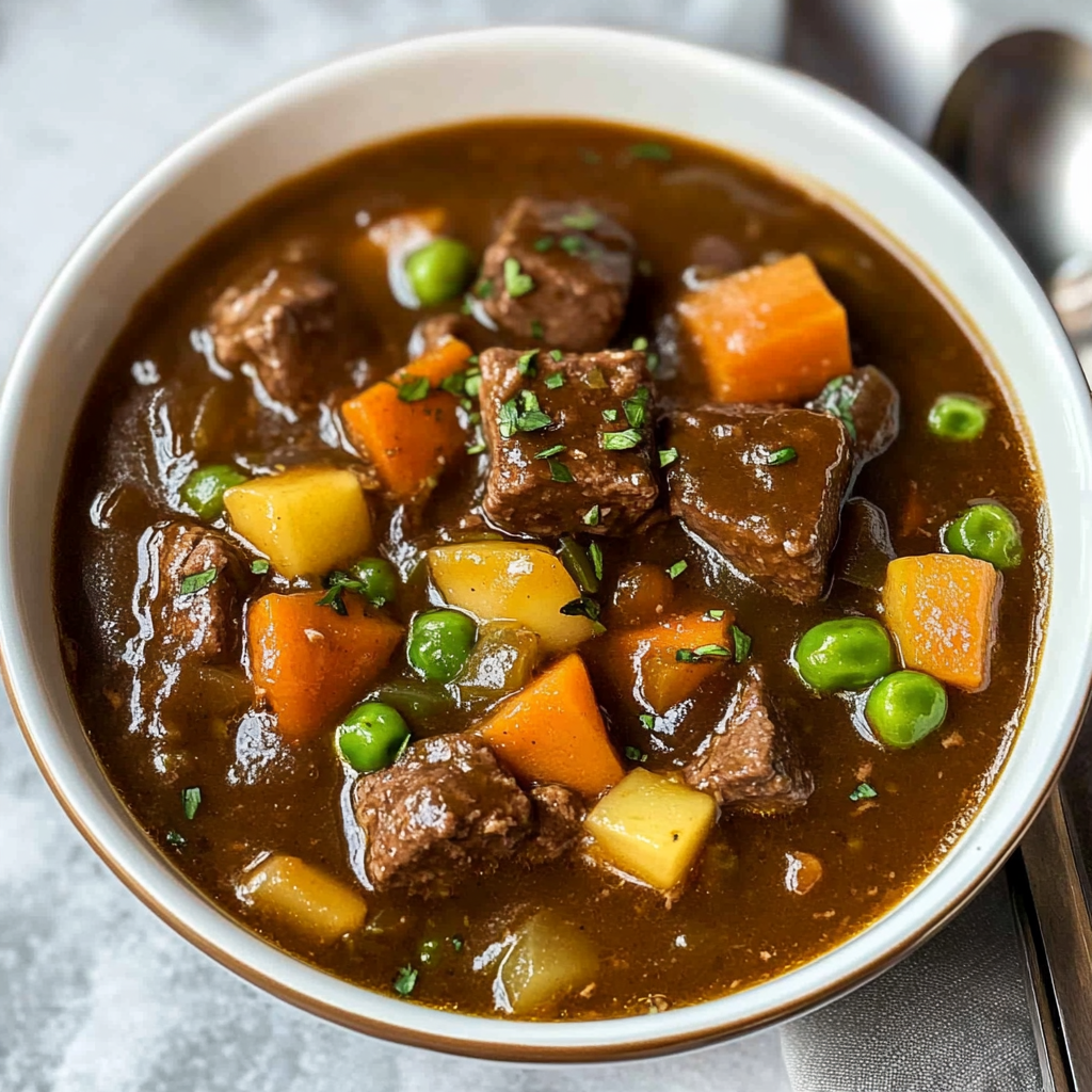 Recipe preparation for Beef Vegetable Soup