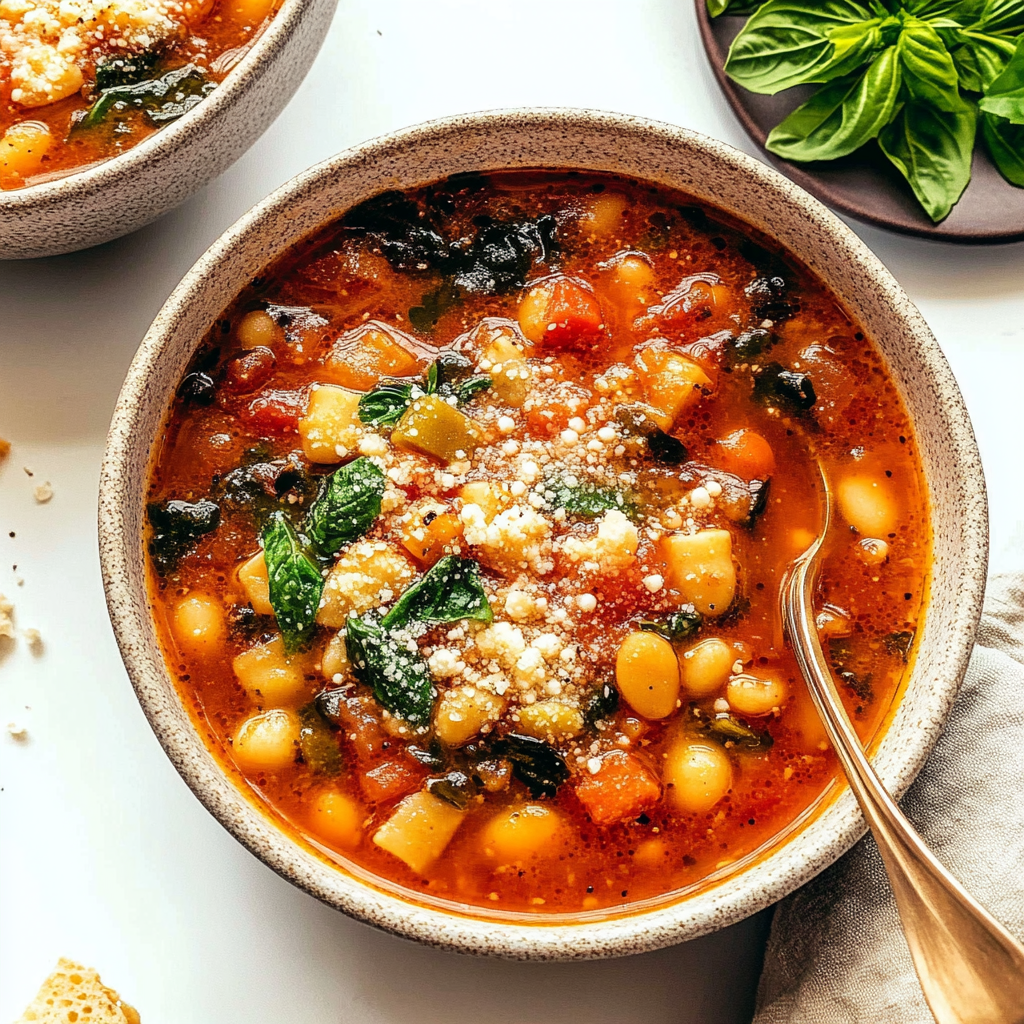Recipe preparation for Minestrone Soup