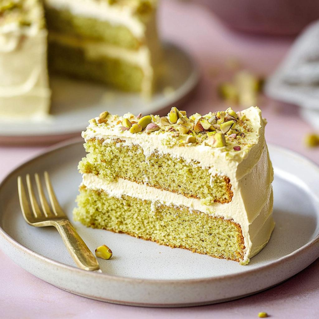 Recipe preparation for Vegan Pistachio Cake