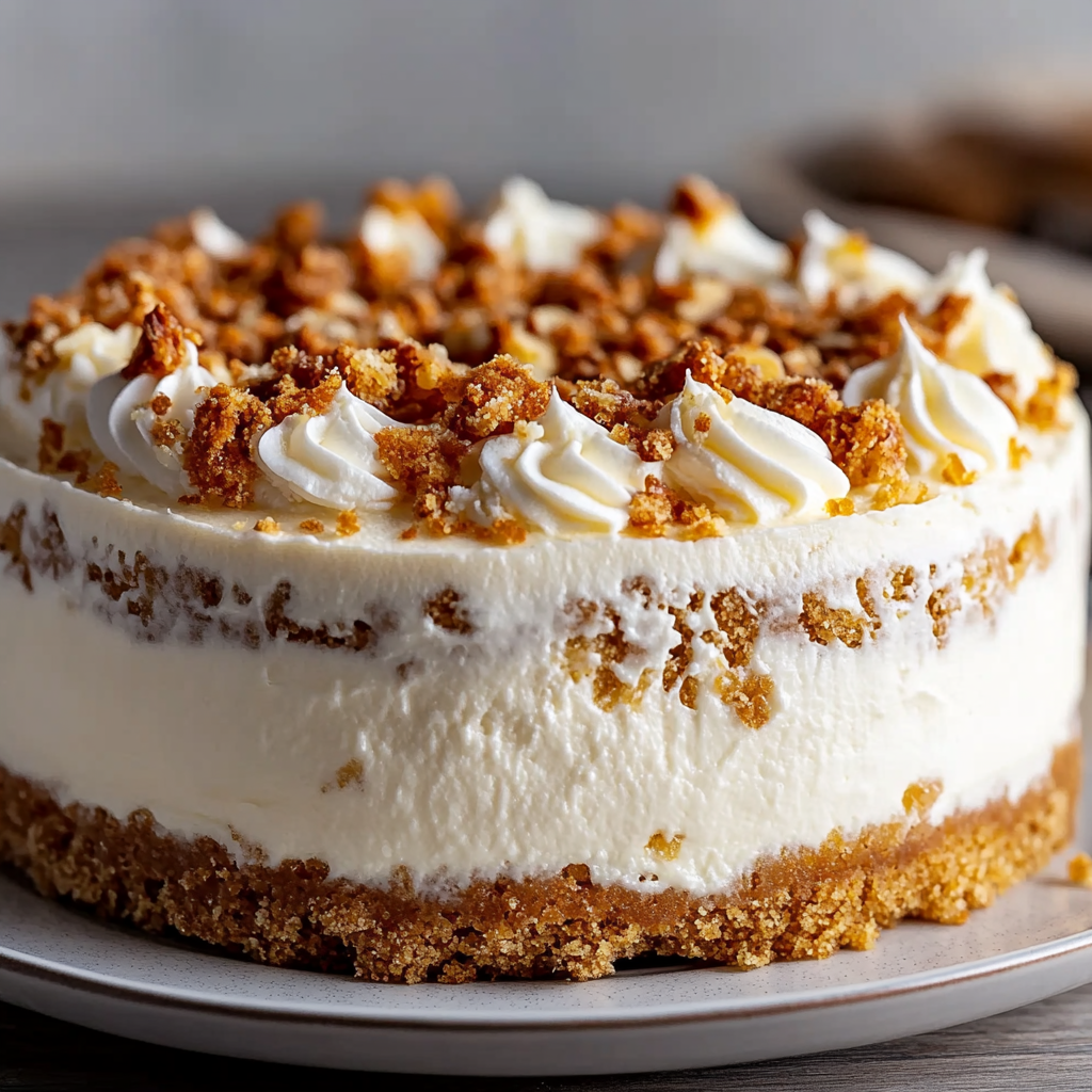Recipe preparation for Carrot Cake Cheesecake with Creamy Topping
