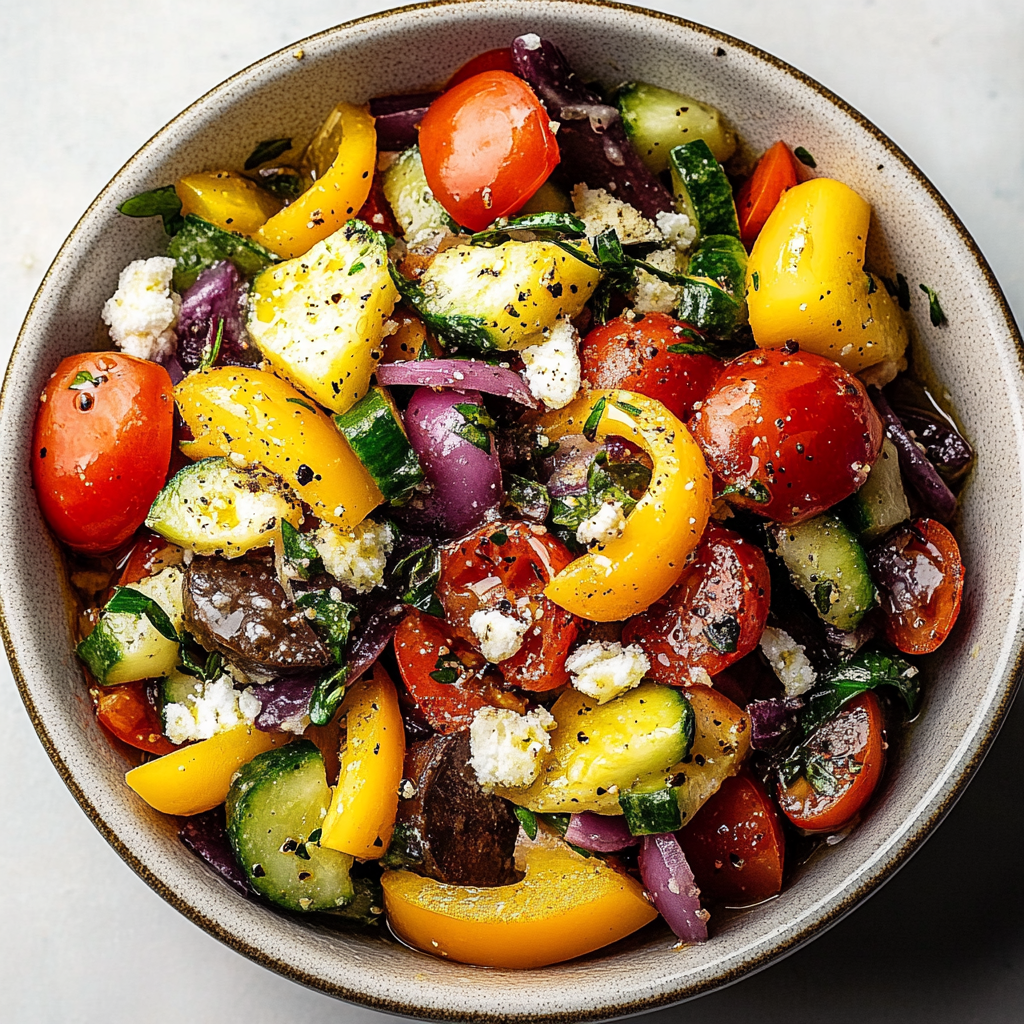 Recipe preparation for Marinated Vegetable Salad