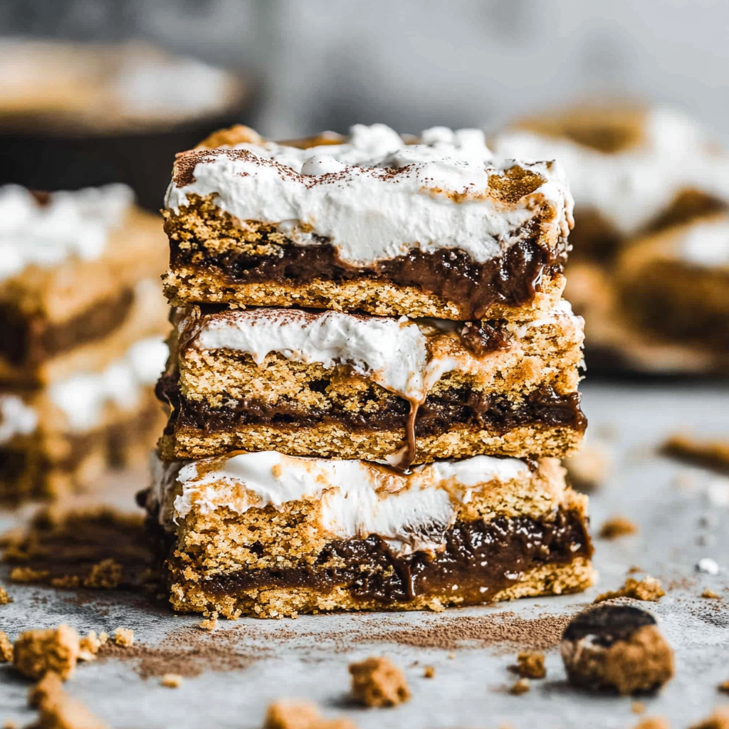Recipe preparation for S’mores Bars