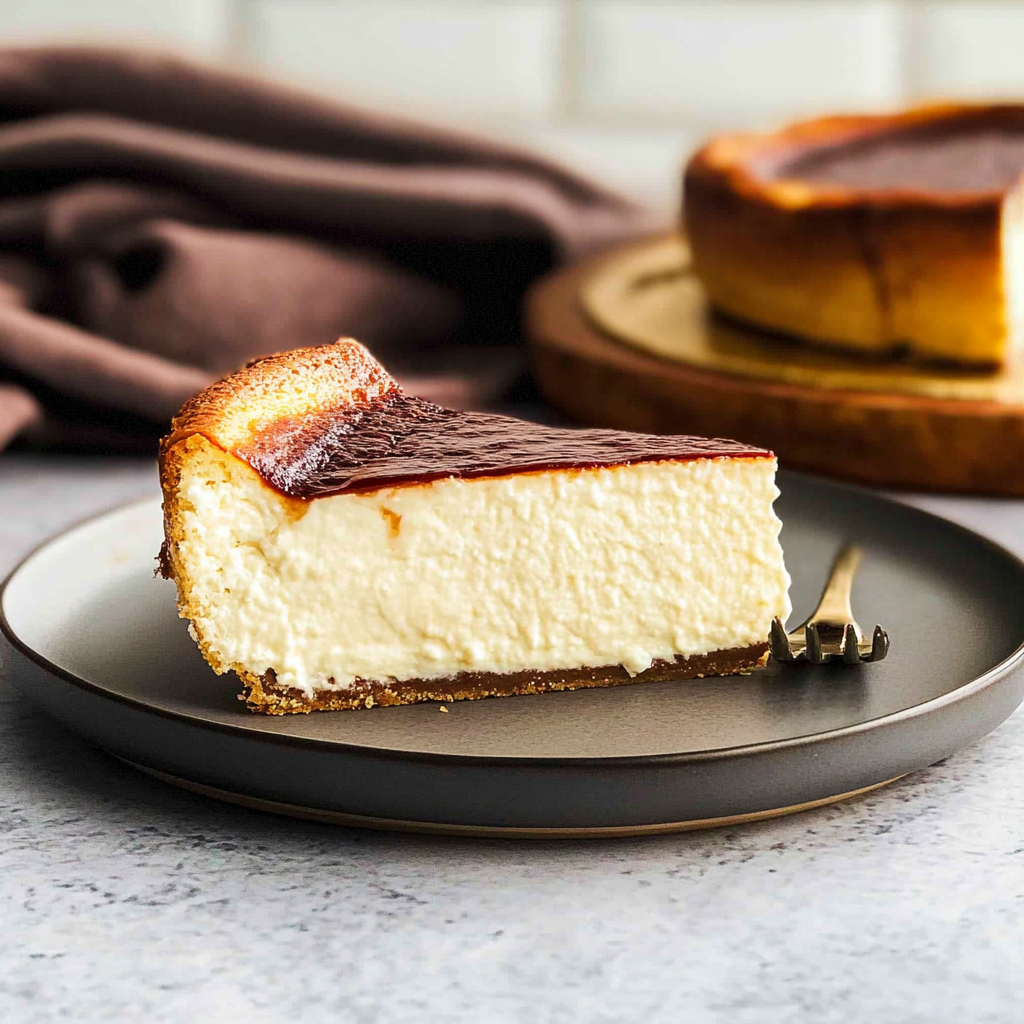 Recipe preparation for Basque Cheesecake