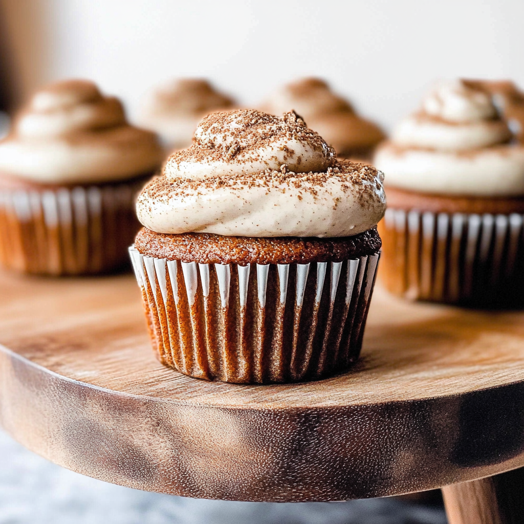 Recipe preparation for Pumpkin Spice Latte Cupcakes