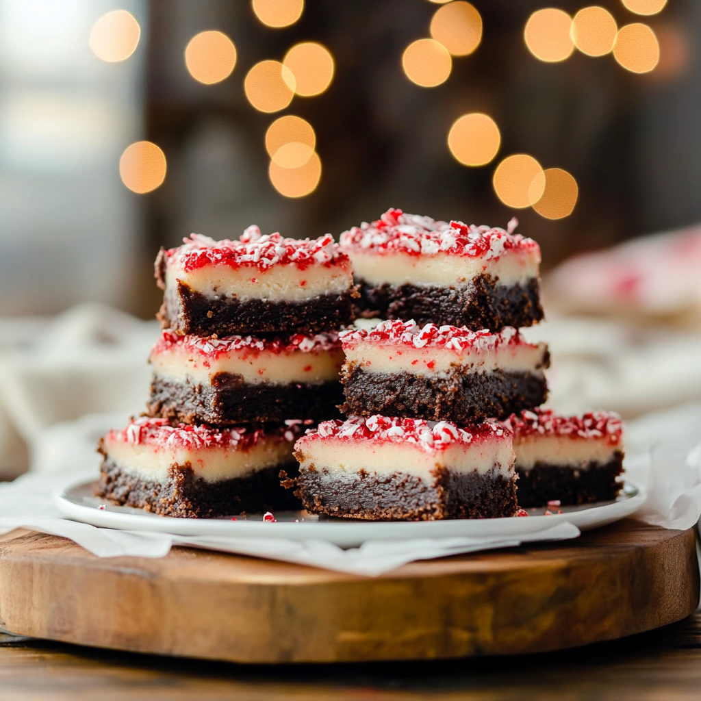 Recipe preparation for Holiday Peppermint Brownies