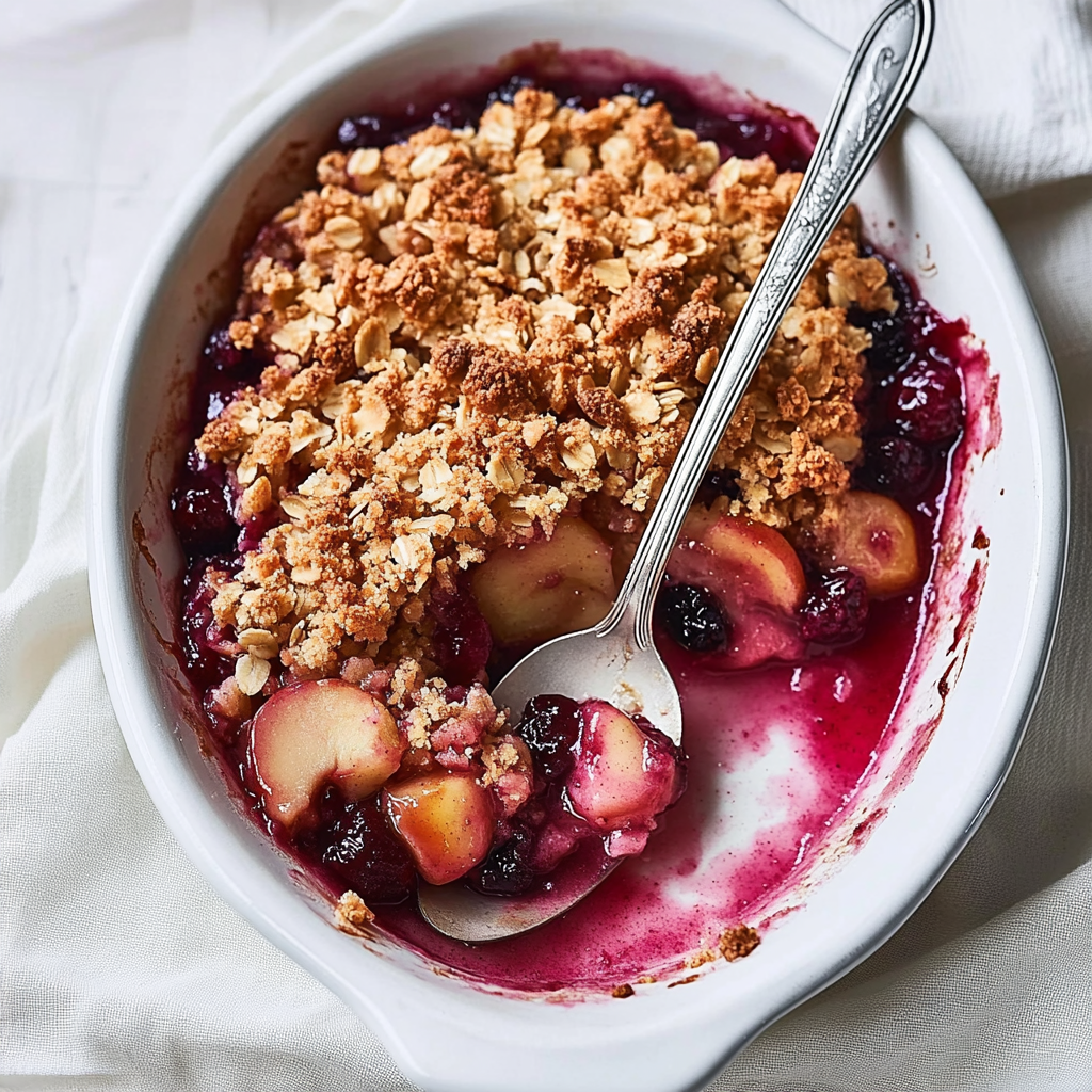 Recipe preparation for Apple Cranberry Crisp