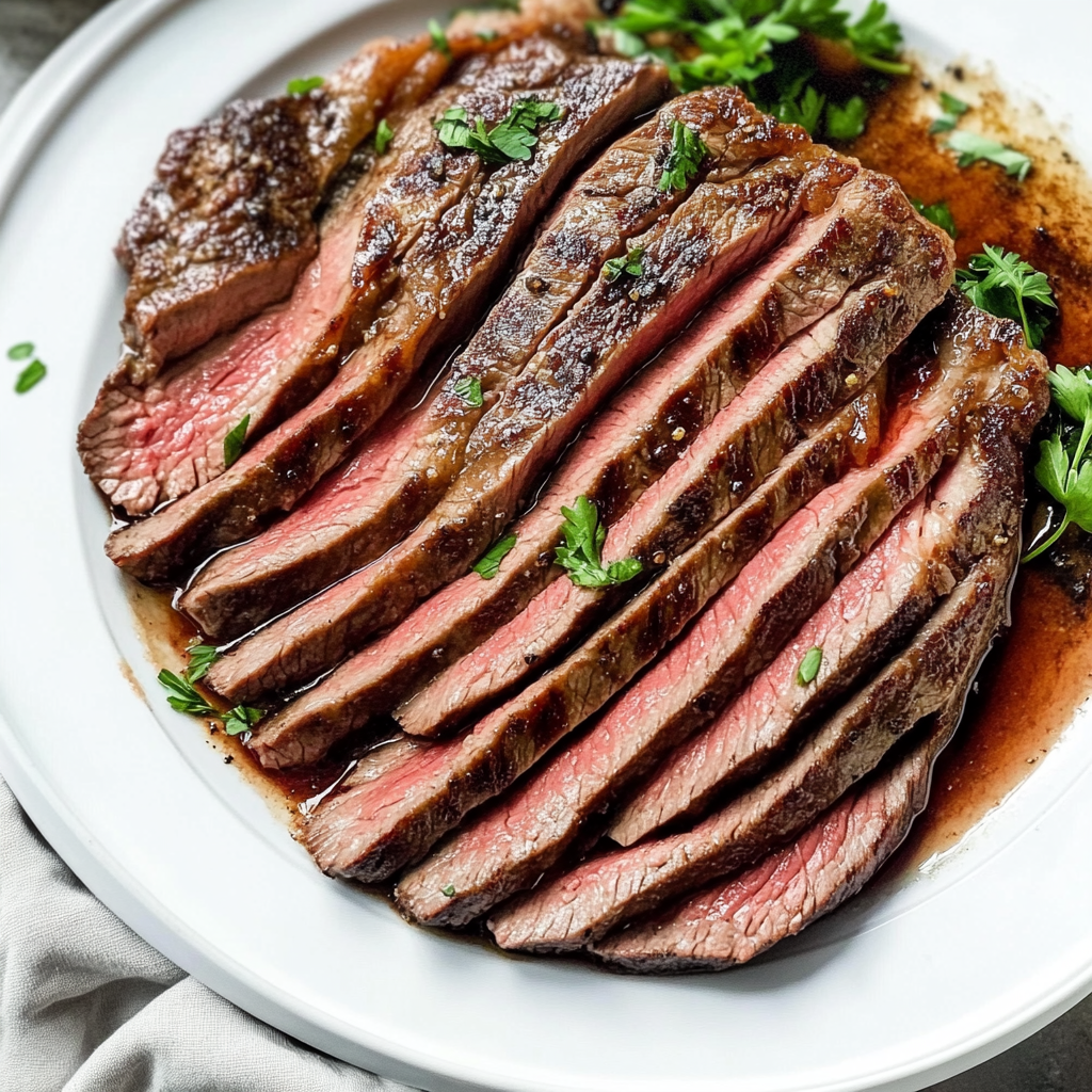 Recipe preparation for Marinated Flank Steak