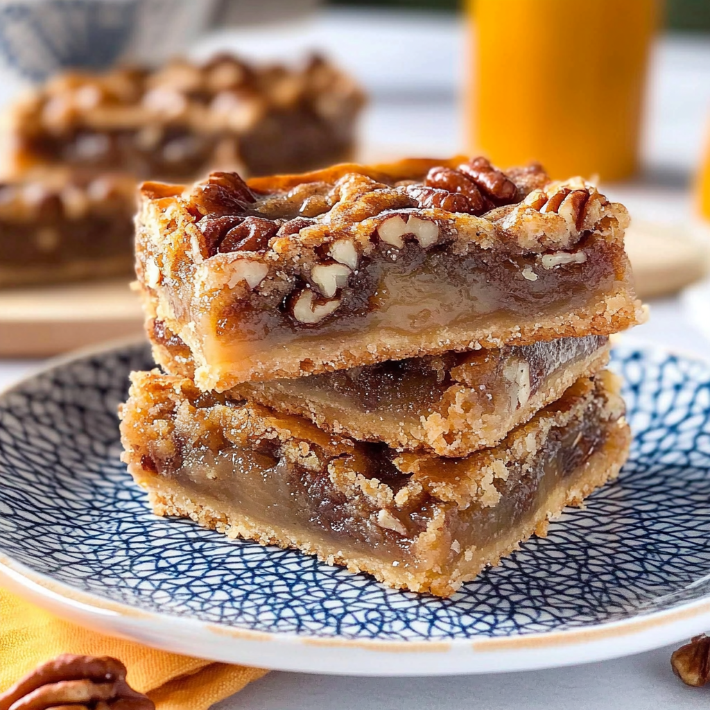 Recipe preparation for Simple Pecan Pie Bars