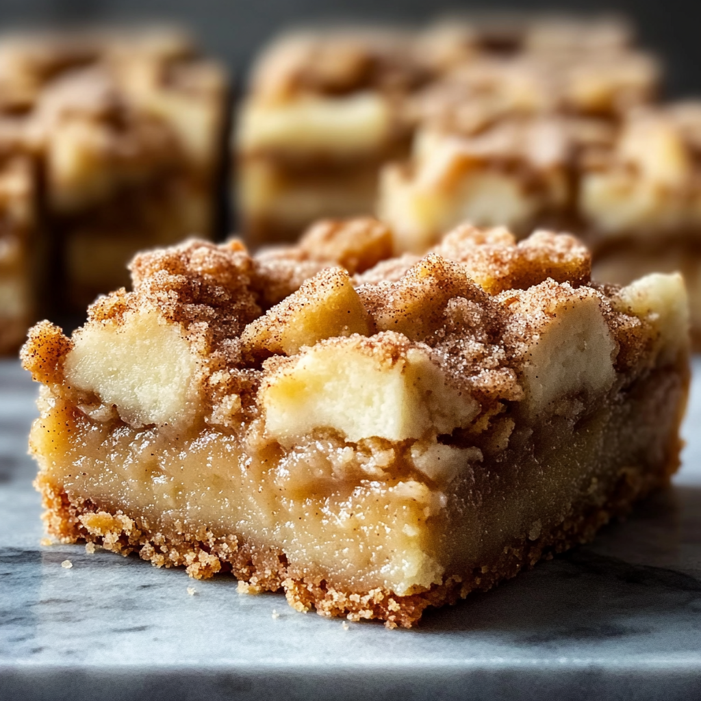 Recipe preparation for Apple Pie Snickerdoodle Cookie Bars